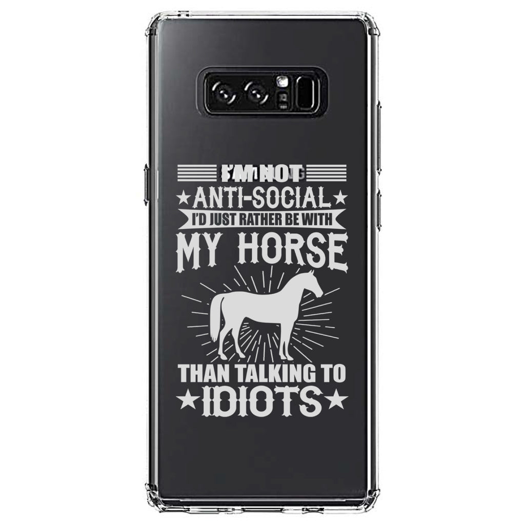 Not Anti Social, Rather Be With My Horse Clear Shockproof iPhone Case, view 12