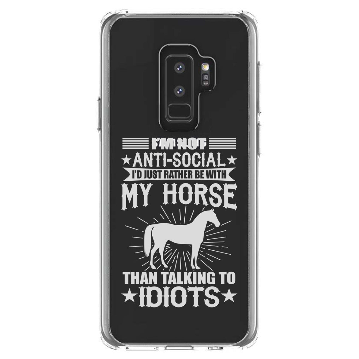 Not Anti Social, Rather Be With My Horse Clear Shockproof iPhone Case, view 20