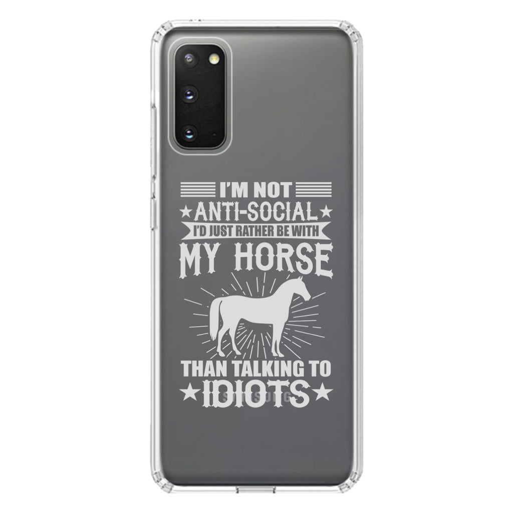 Not Anti Social, Rather Be With My Horse Clear Shockproof iPhone Case, view 14