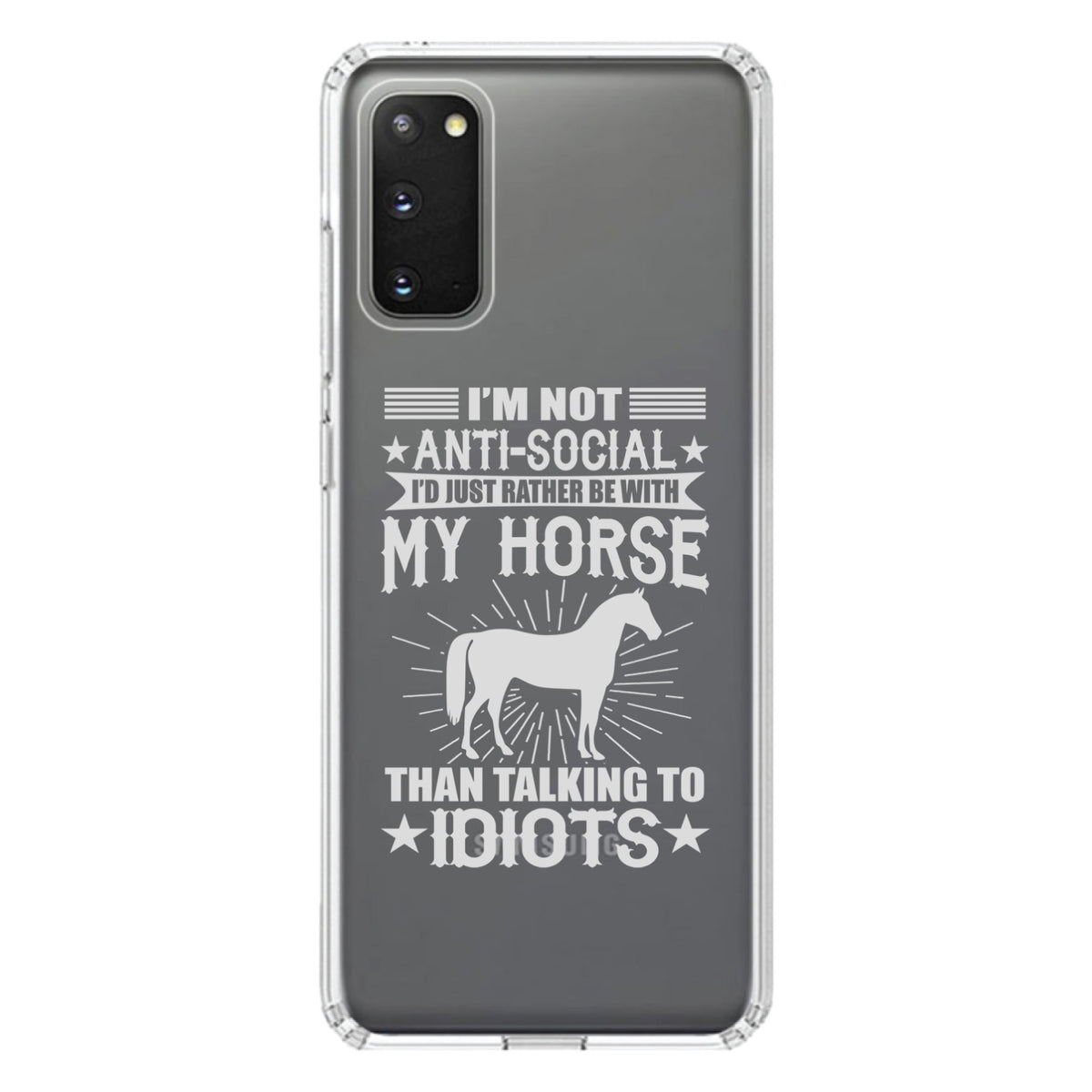 Not Anti Social, Rather Be With My Horse Clear Shockproof iPhone Case, view 15