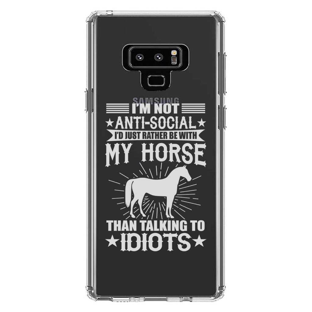 Not Anti Social, Rather Be With My Horse Clear Shockproof iPhone Case, view 11