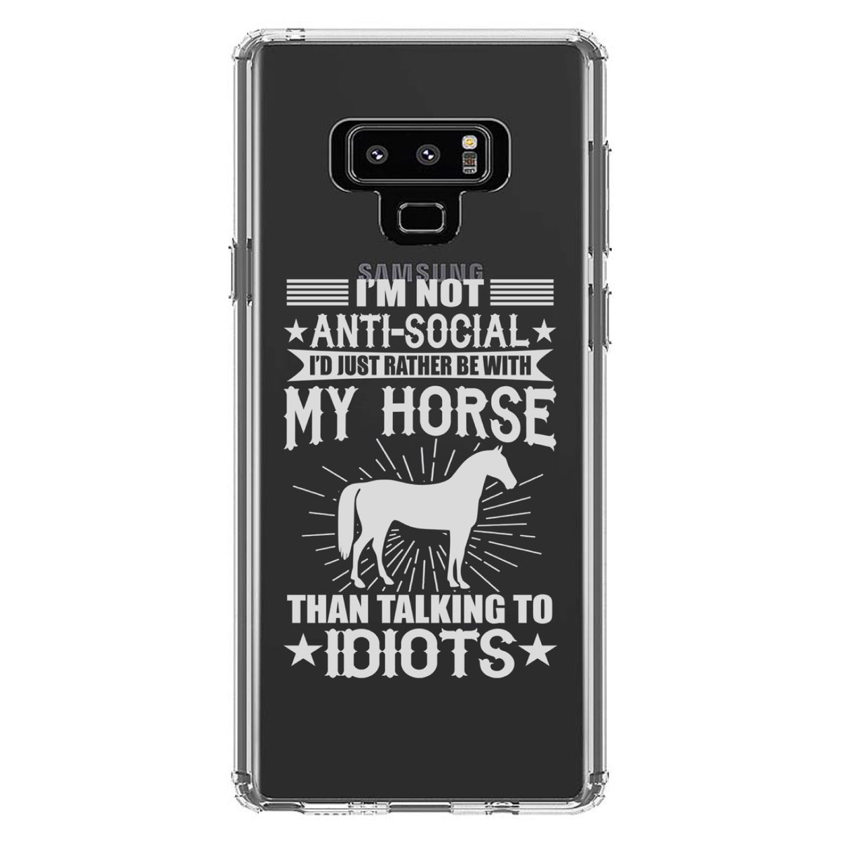 Not Anti Social, Rather Be With My Horse Clear Shockproof iPhone Case, view 11