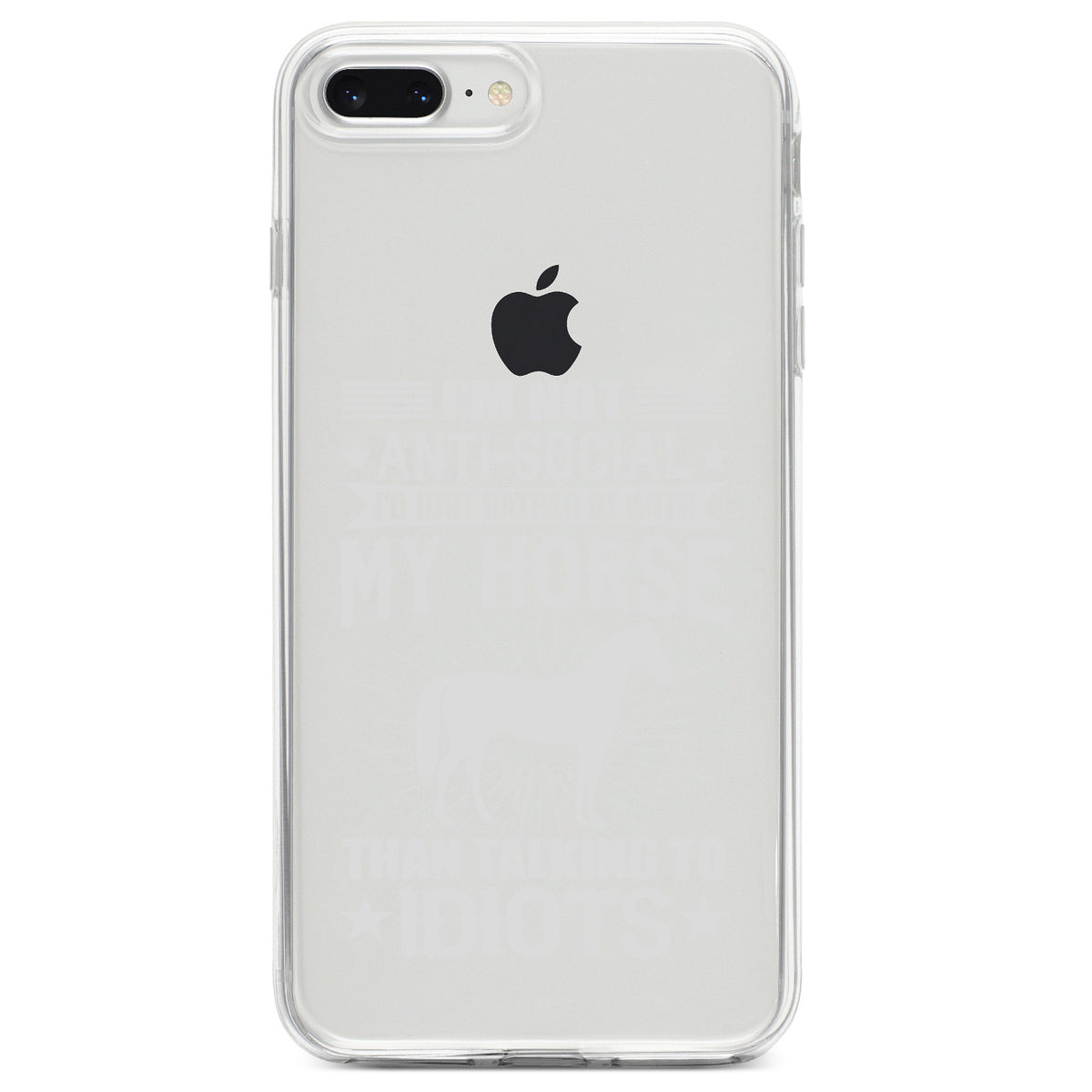 Not Anti Social, Rather Be With My Horse Clear Shockproof iPhone Case, view 6