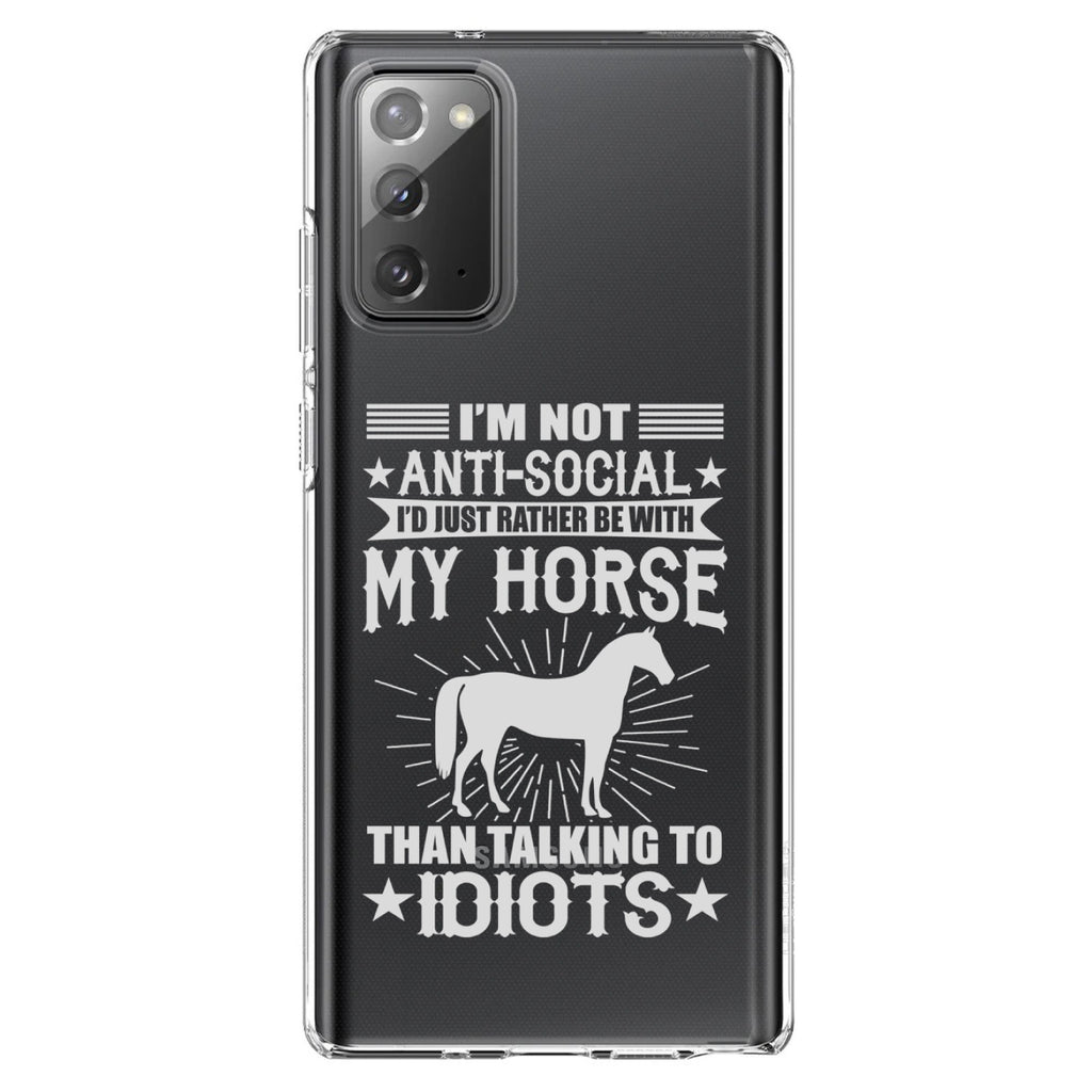 Not Anti Social, Rather Be With My Horse Clear Shockproof iPhone Case, view 7