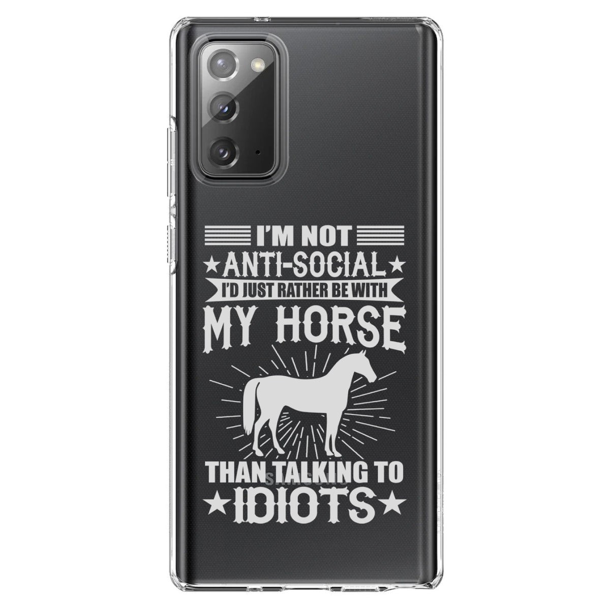 Not Anti Social, Rather Be With My Horse Clear Shockproof iPhone Case, view 7