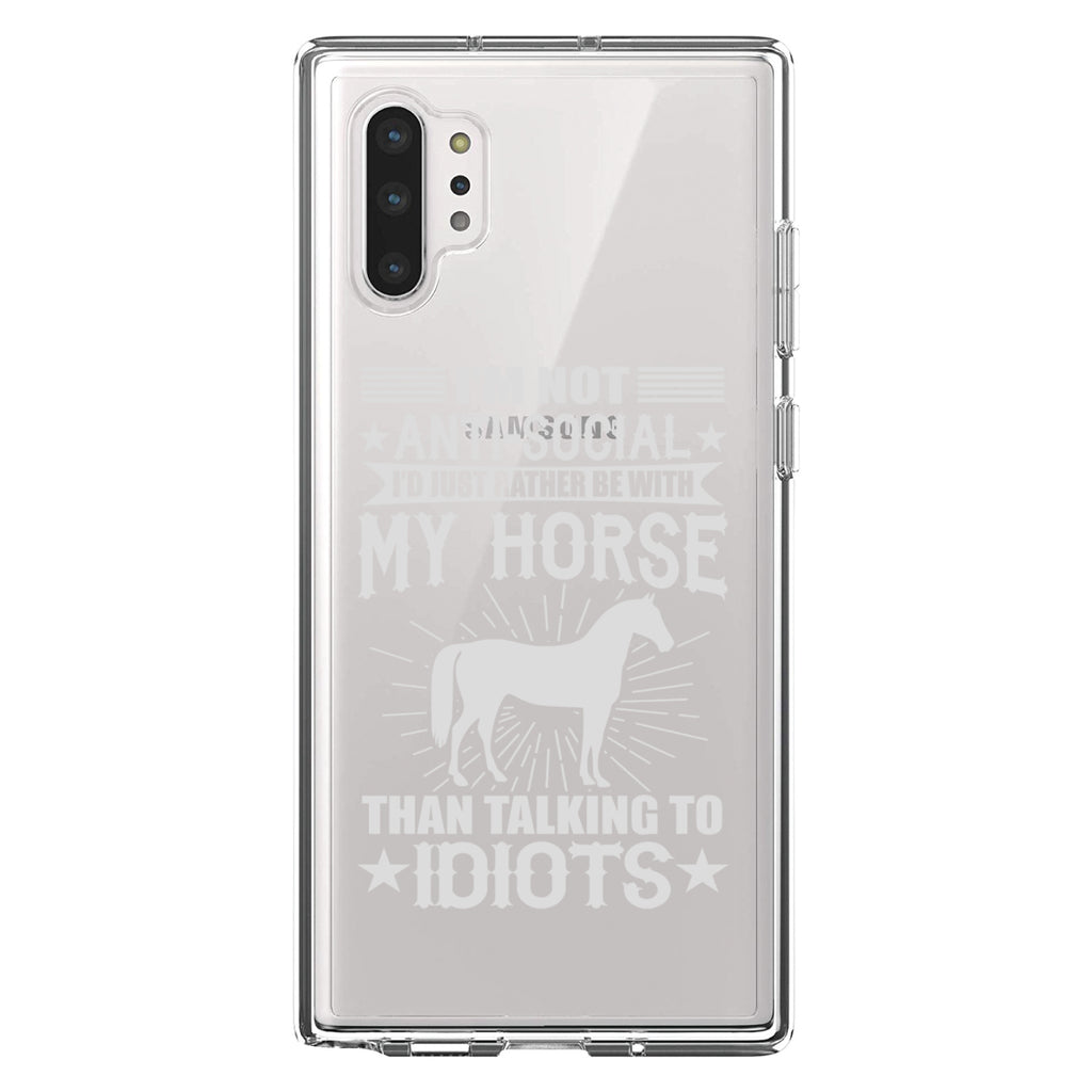 Not Anti Social, Rather Be With My Horse Clear Shockproof iPhone Case, view 10