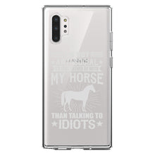 DistinctInk® Clear Shockproof Hybrid Case for Apple iPhone / Samsung Galaxy / Google Pixel - Not Anti Social - Rather Be With My Horse