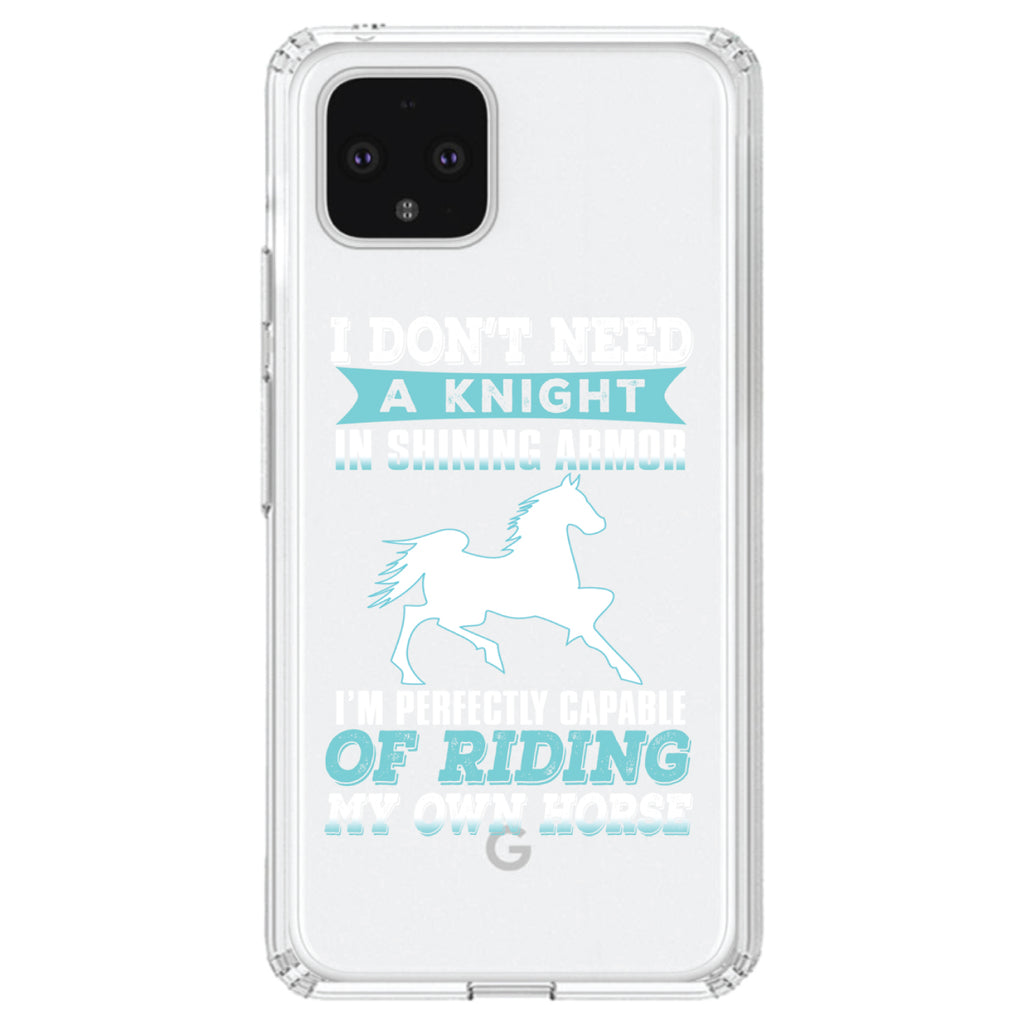 Don't Need Night, Perfectly Capable Horse Clear Shockproof iPhone Case, view 24