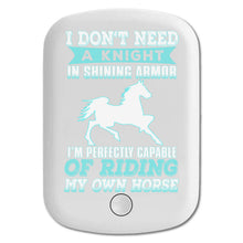 DistinctInk Magnetic Battery Pack, Wireless Portable Charger with USB-C Cable, Compatible with MagSafe iPhone 14 / 13 / 12 Series - Don't Need Night - Perfectly Capable Horse