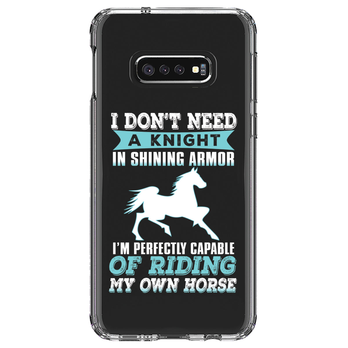Don't Need Night, Perfectly Capable Horse Clear Shockproof iPhone Case, view 18