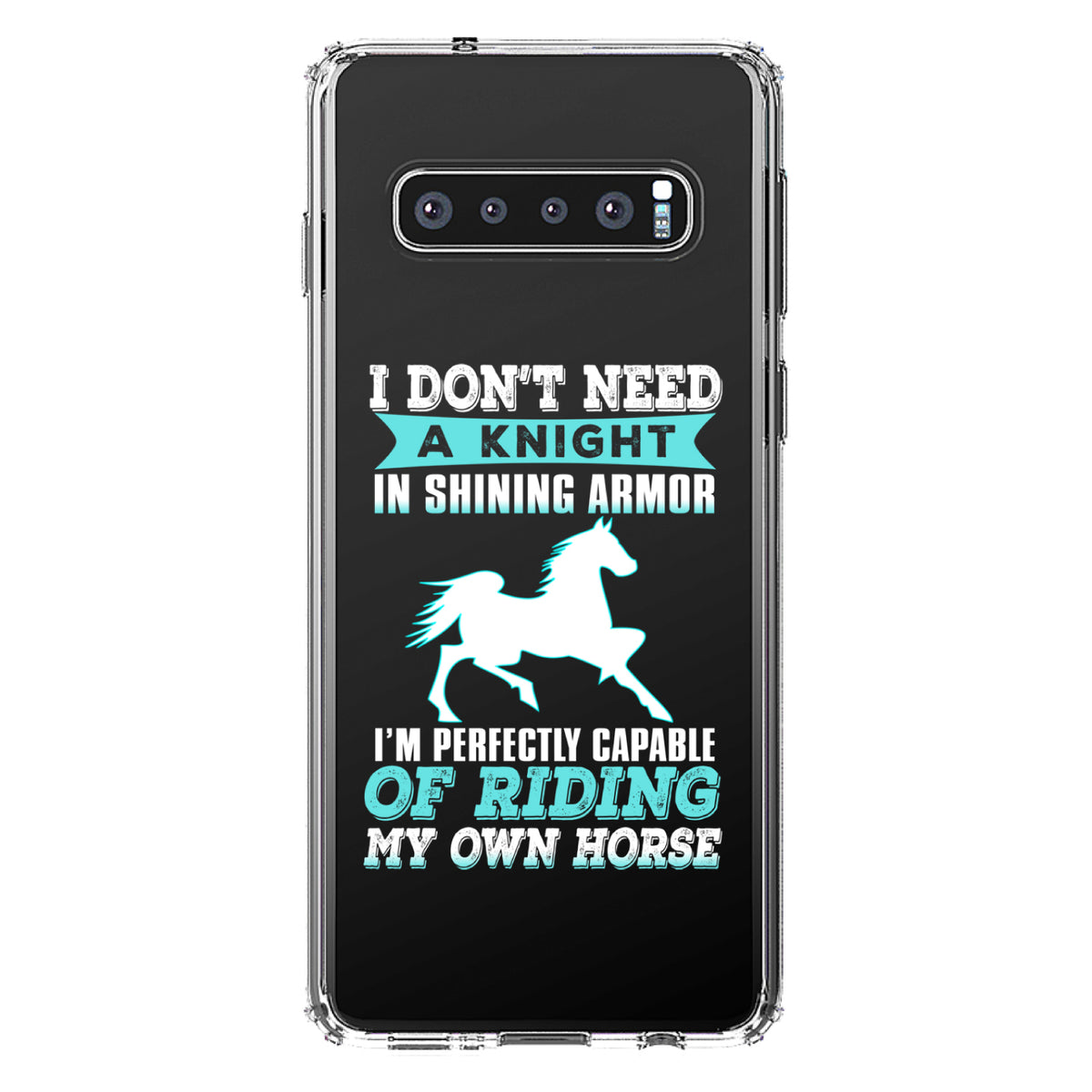 Don't Need Night, Perfectly Capable Horse Clear Shockproof iPhone Case, view 16