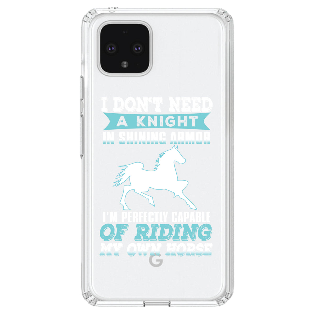 Don't Need Night, Perfectly Capable Horse Clear Shockproof iPhone Case, view 23