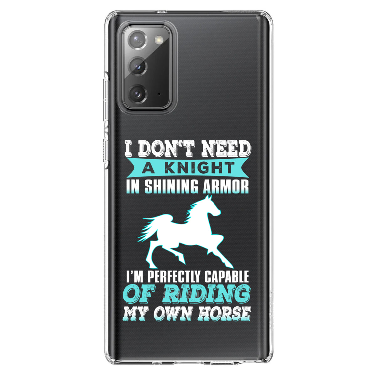 Don't Need Night, Perfectly Capable Horse Clear Shockproof iPhone Case, view 7