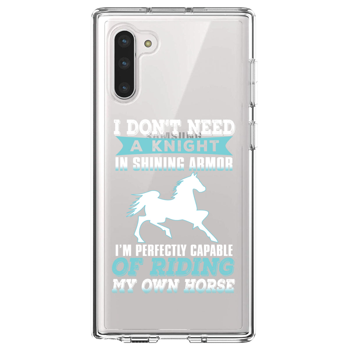 Don't Need Night, Perfectly Capable Horse Clear Shockproof iPhone Case, view 9