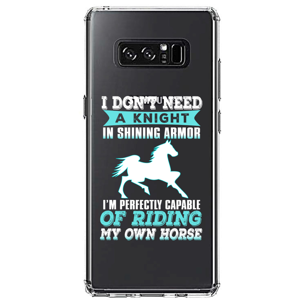 Don't Need Night, Perfectly Capable Horse Clear Shockproof iPhone Case, view 12