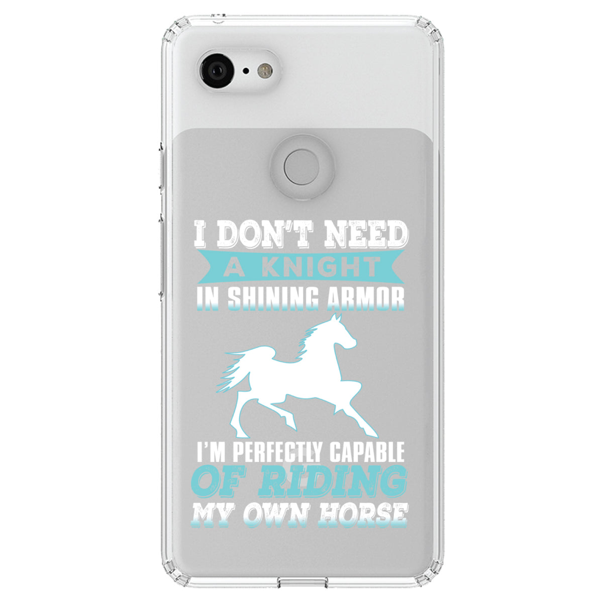 Don't Need Night, Perfectly Capable Horse Clear Shockproof iPhone Case, view 21