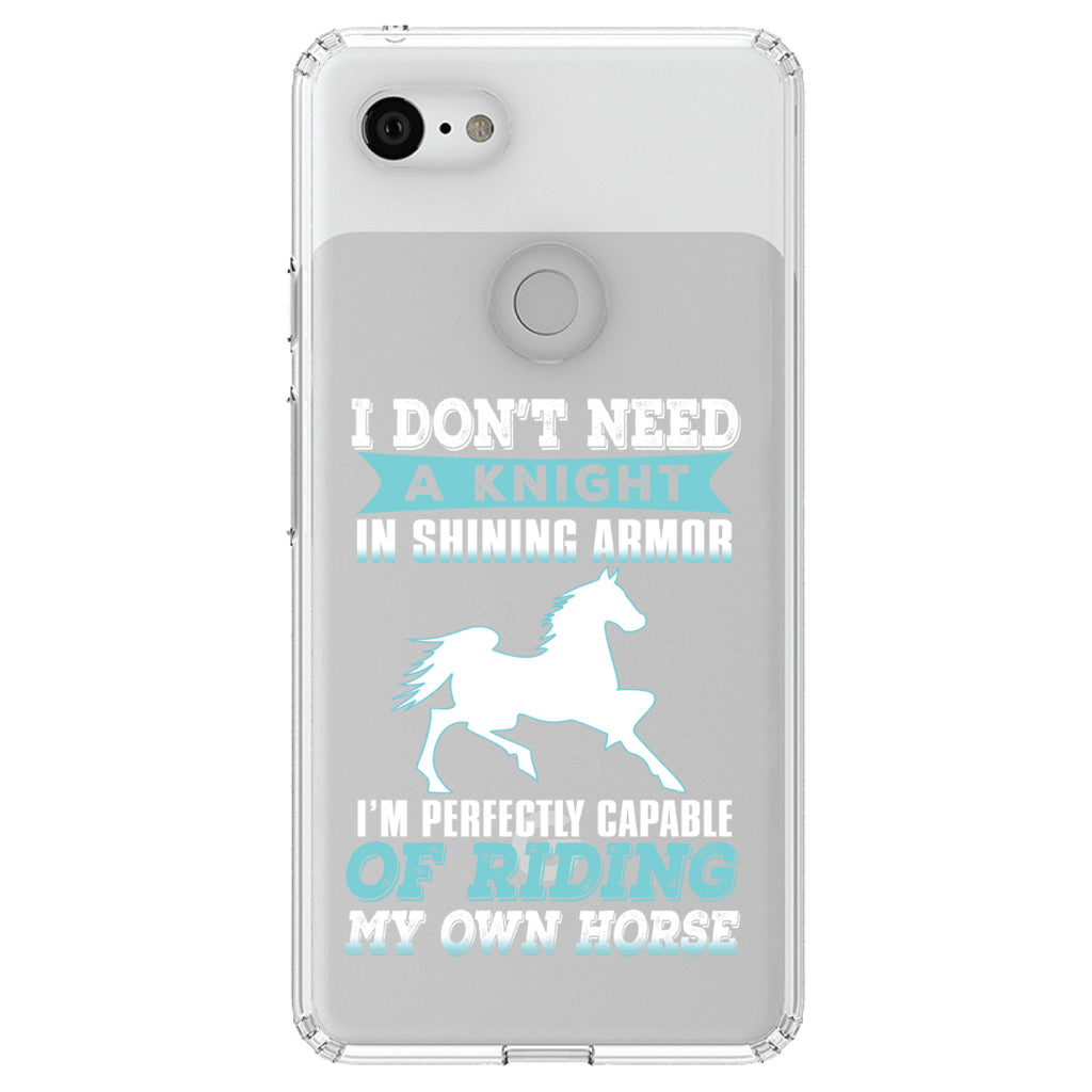 Don't Need Night, Perfectly Capable Horse Clear Shockproof iPhone Case, view 22