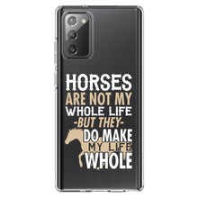 DistinctInk® Clear Shockproof Hybrid Case for Apple iPhone / Samsung Galaxy / Google Pixel - Horses Make My Life Whole