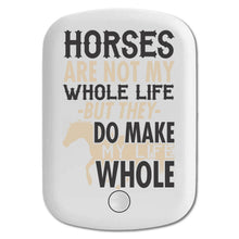 DistinctInk Magnetic Battery Pack, Wireless Portable Charger with USB-C Cable, Compatible with MagSafe iPhone 14 / 13 / 12 Series - Horses Make My Life Whole
