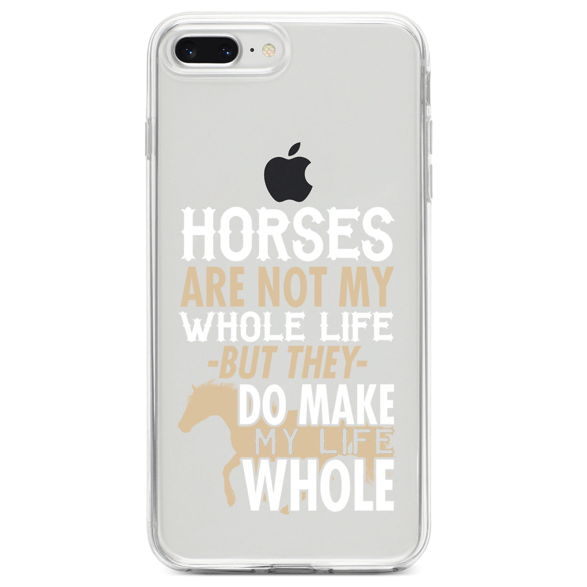 Horses Make My Life Whole Clear Shockproof iPhone Case, view 6