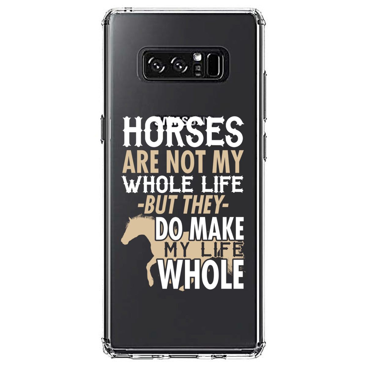 Horses Make My Life Whole Clear Shockproof iPhone Case, view 12