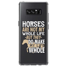 DistinctInk® Clear Shockproof Hybrid Case for Apple iPhone / Samsung Galaxy / Google Pixel - Horses Make My Life Whole