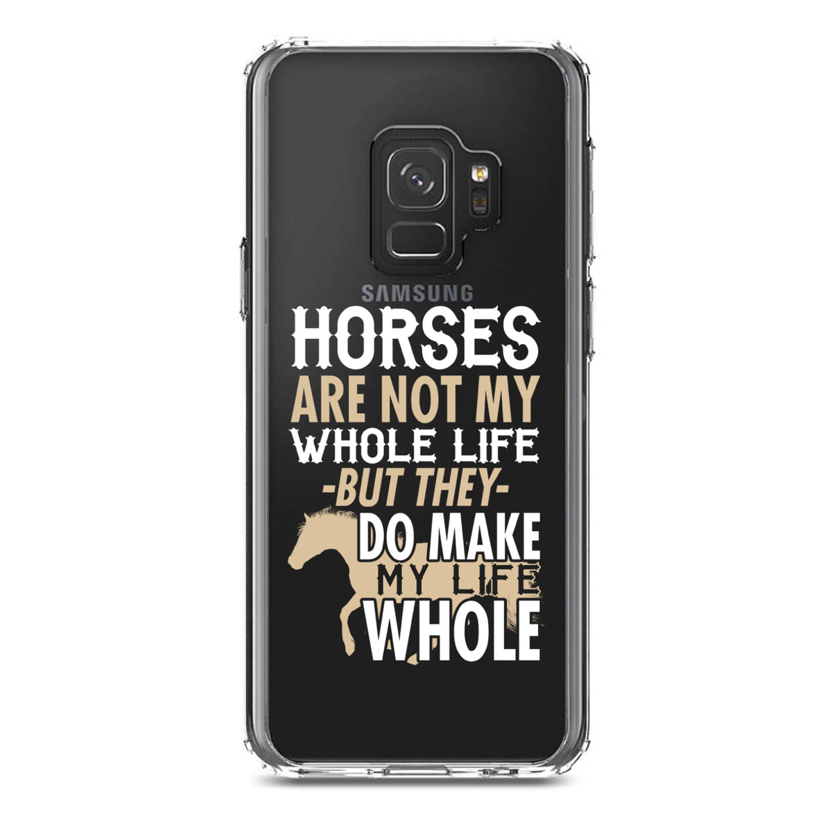 Horses Make My Life Whole Clear Shockproof iPhone Case, view 19