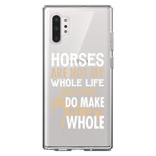 DistinctInk® Clear Shockproof Hybrid Case for Apple iPhone / Samsung Galaxy / Google Pixel - Horses Make My Life Whole