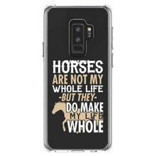 DistinctInk® Clear Shockproof Hybrid Case for Apple iPhone / Samsung Galaxy / Google Pixel - Horses Make My Life Whole