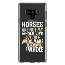 DistinctInk® Clear Shockproof Hybrid Case for Apple iPhone / Samsung Galaxy / Google Pixel - Horses Make My Life Whole