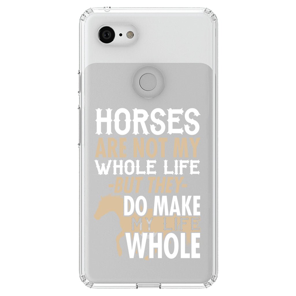 Horses Make My Life Whole Clear Shockproof iPhone Case, view 22