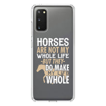 DistinctInk® Clear Shockproof Hybrid Case for Apple iPhone / Samsung Galaxy / Google Pixel - Horses Make My Life Whole