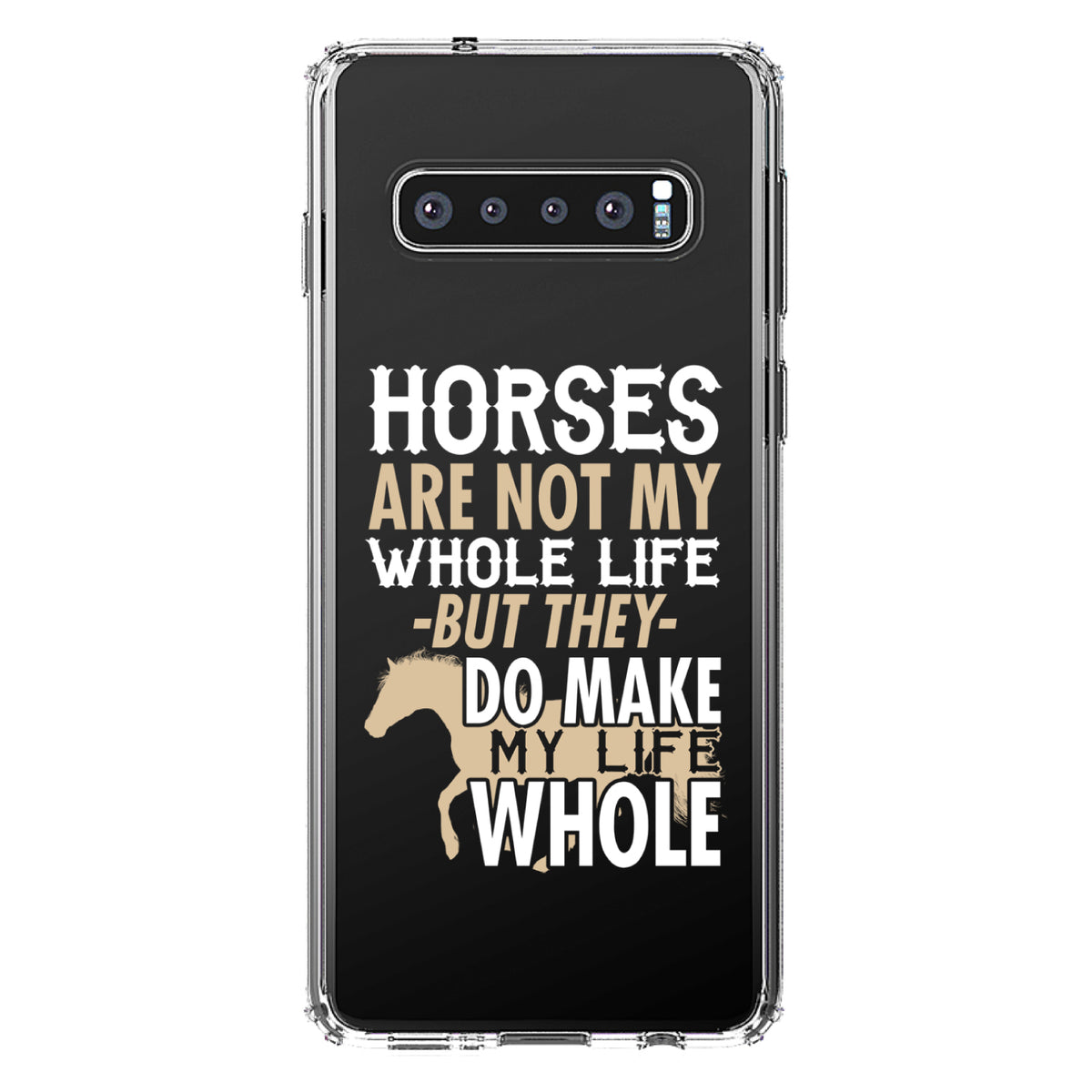Horses Make My Life Whole Clear Shockproof iPhone Case, view 17