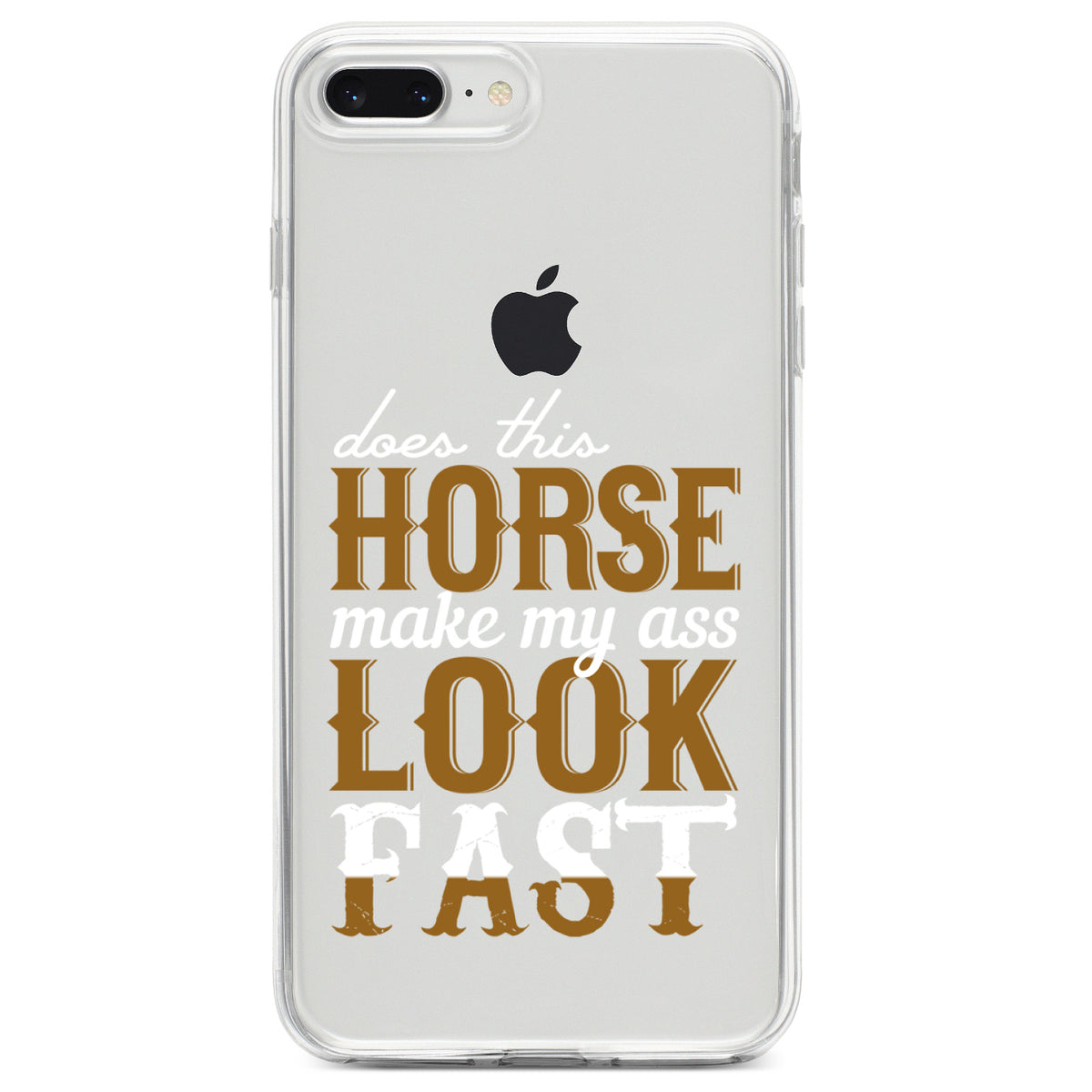 Horse Make My A$$ Look Fast Clear Shockproof iPhone Case, view 6
