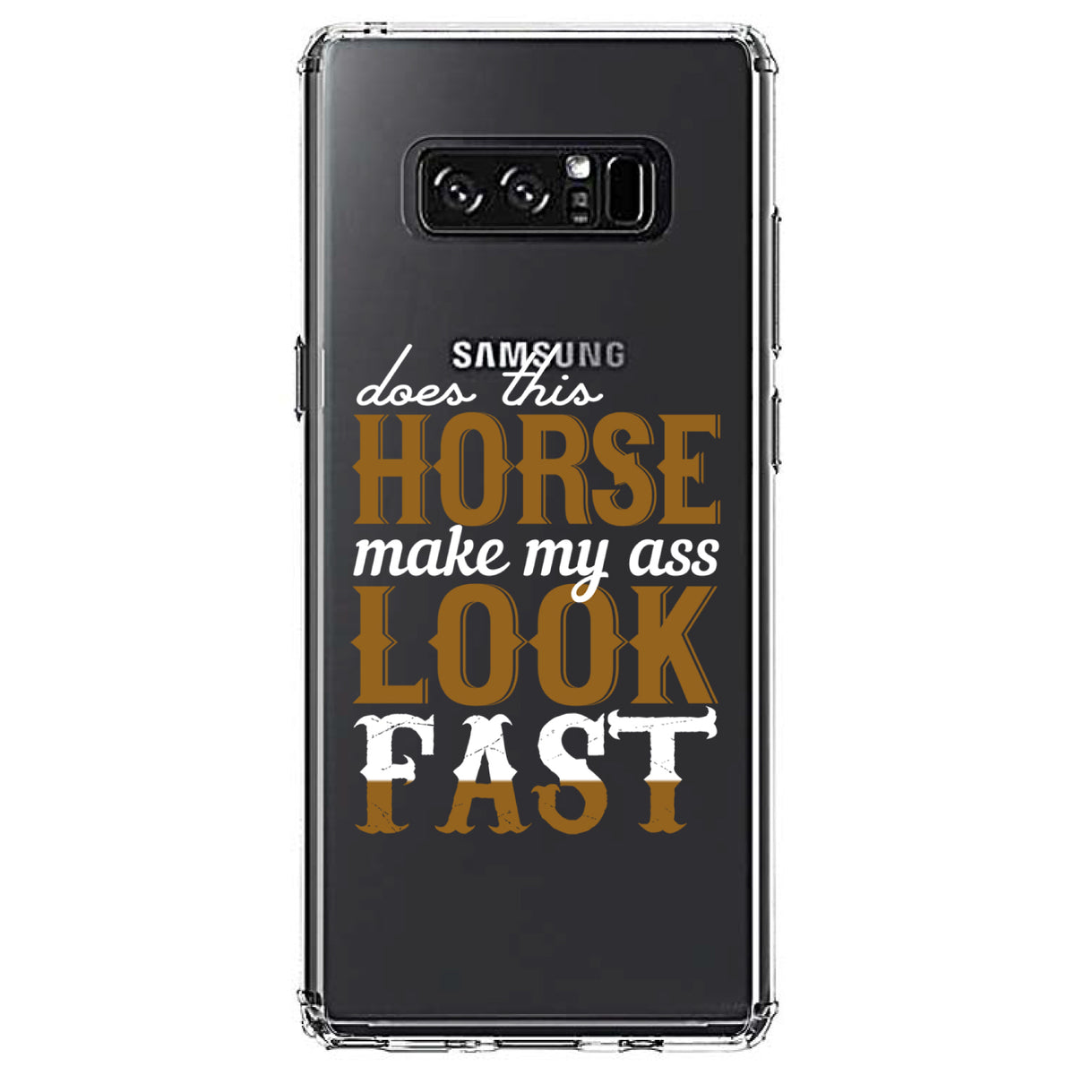 Horse Make My A$$ Look Fast Clear Shockproof iPhone Case, view 12