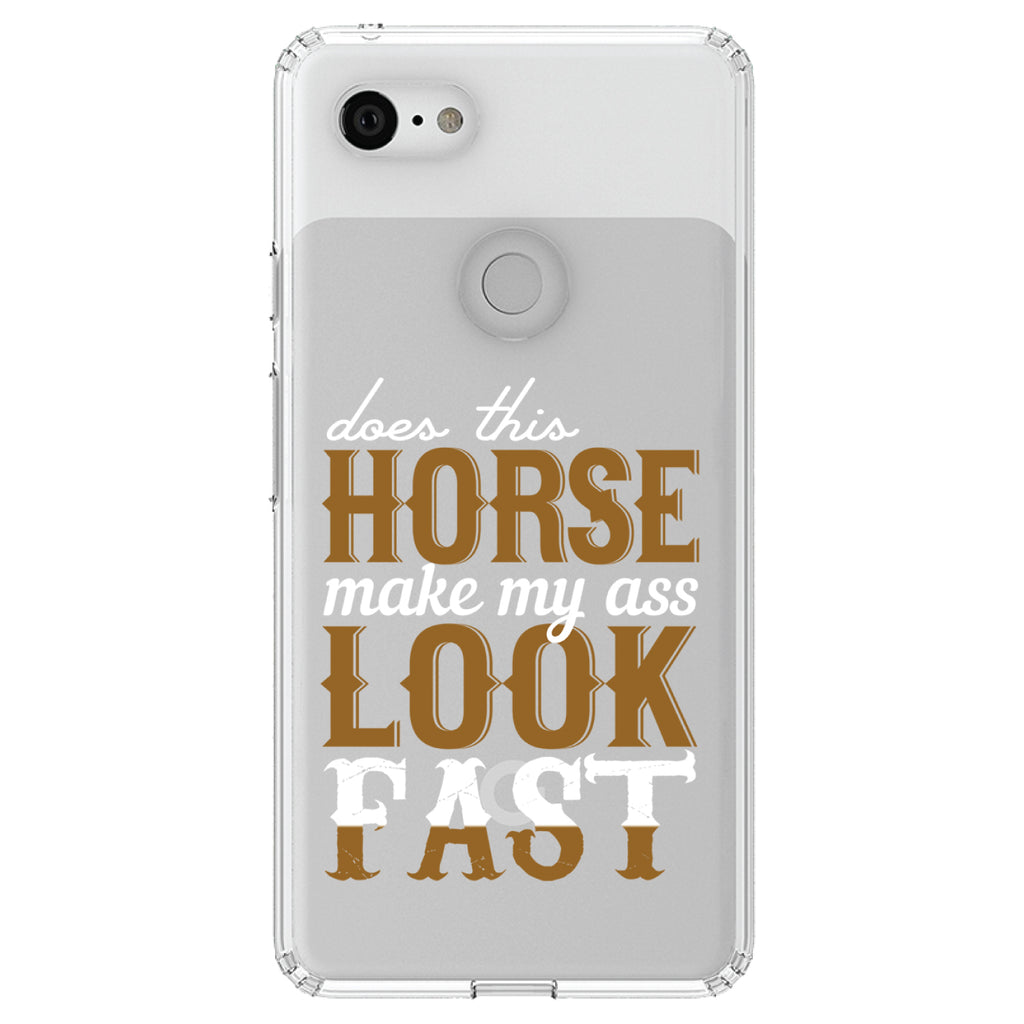 Horse Make My A$$ Look Fast Clear Shockproof iPhone Case, view 21