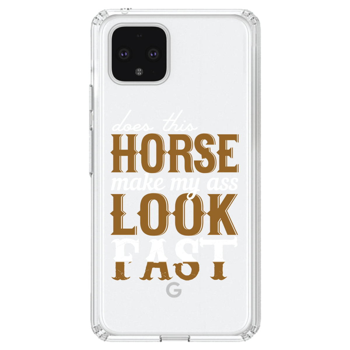 Horse Make My A$$ Look Fast Clear Shockproof iPhone Case, view 24