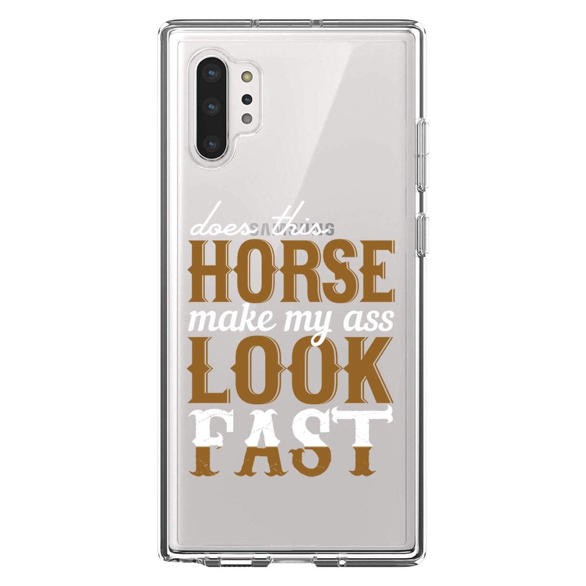 Horse Make My A$$ Look Fast Clear Shockproof iPhone Case, view 10