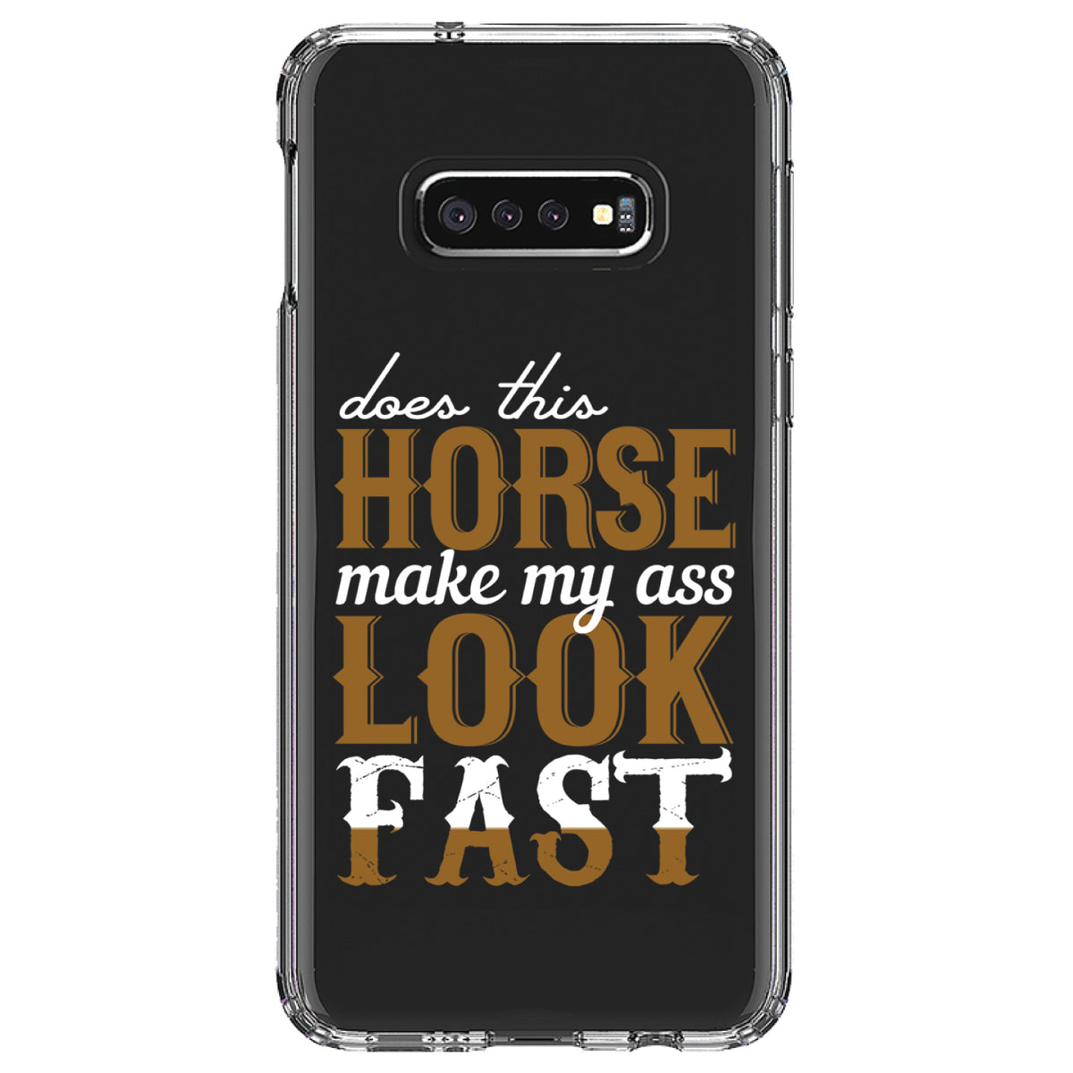 Horse Make My A$$ Look Fast Clear Shockproof iPhone Case, view 18