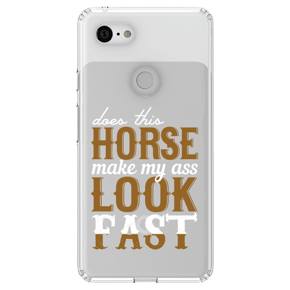Horse Make My A$$ Look Fast Clear Shockproof iPhone Case, view 22