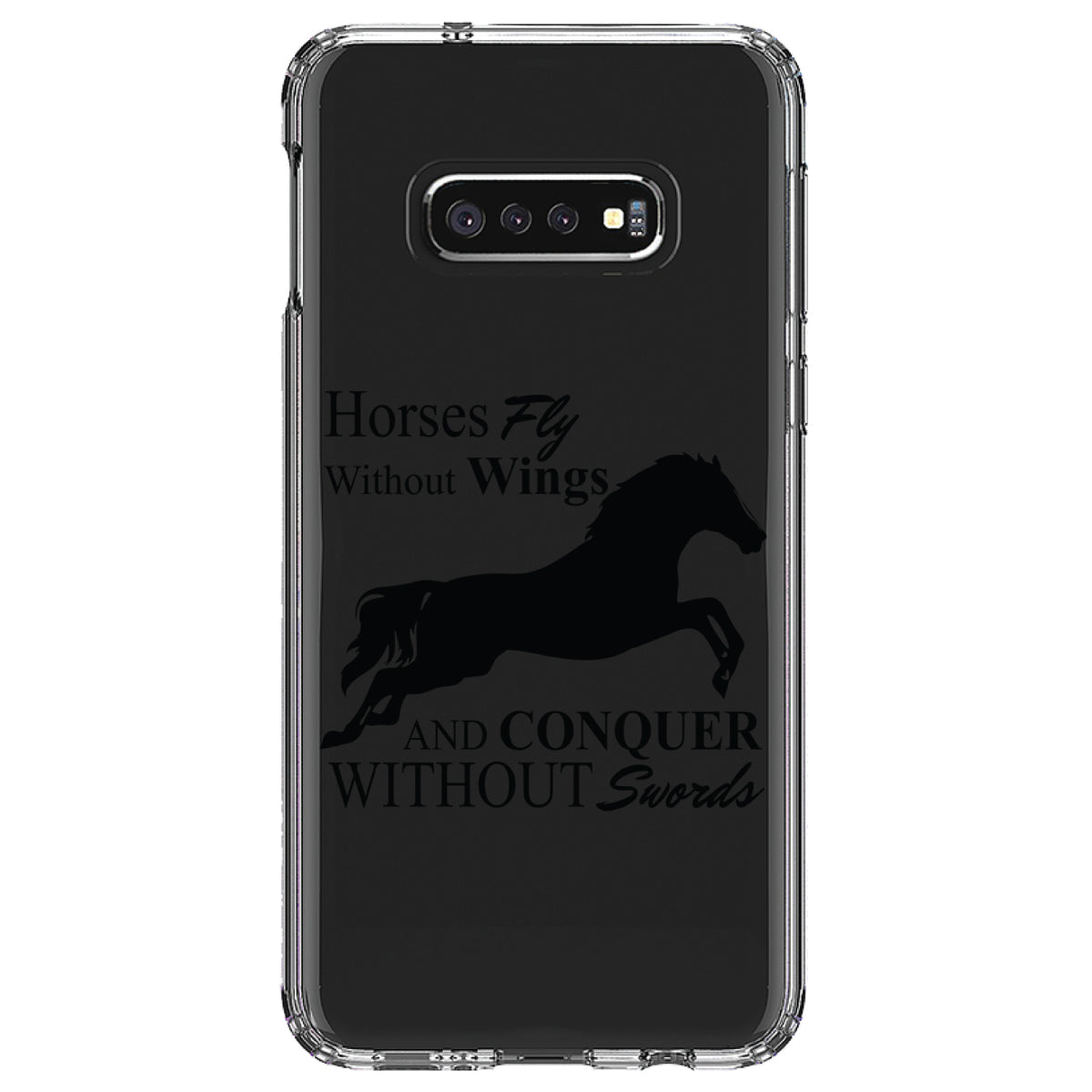 Horses Fly Without Wings Clear Shockproof iPhone Case, view 18
