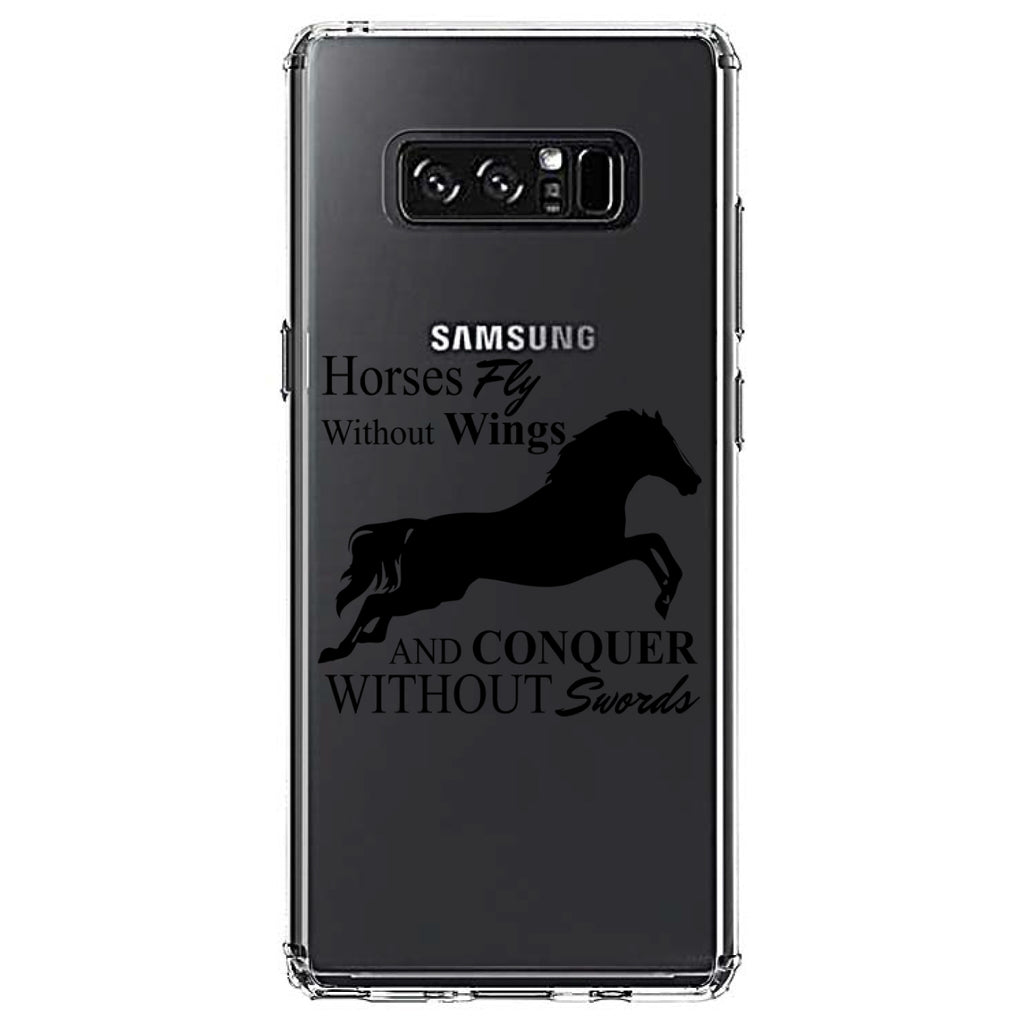 Horses Fly Without Wings Clear Shockproof iPhone Case, view 12