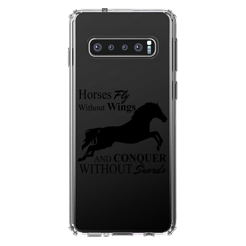 Horses Fly Without Wings Clear Shockproof iPhone Case, view 16