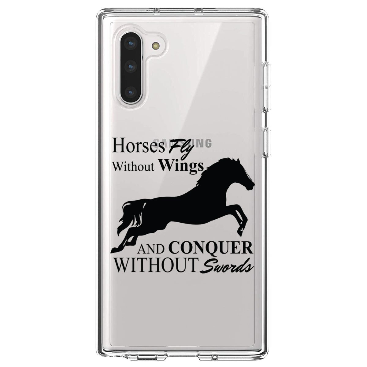 Horses Fly Without Wings Clear Shockproof iPhone Case, view 9