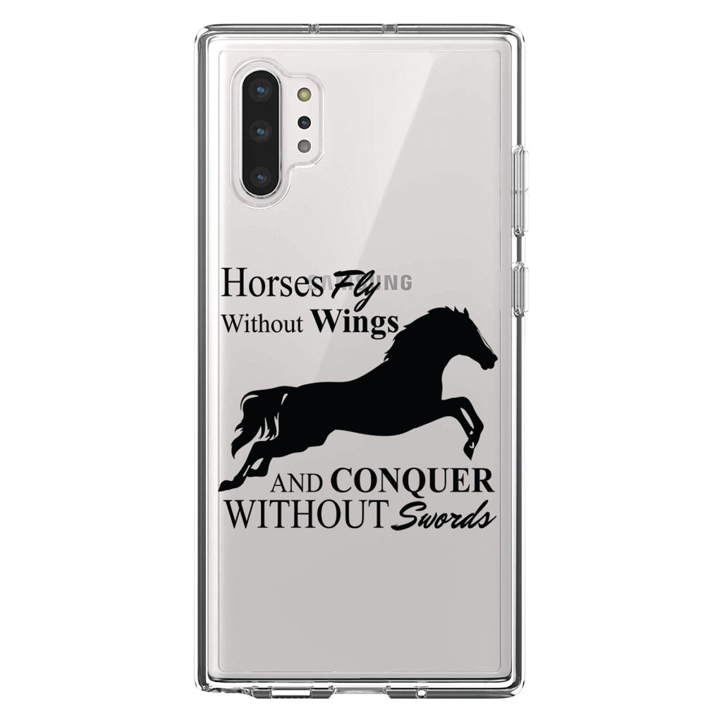 Horses Fly Without Wings Clear Shockproof iPhone Case, view 10