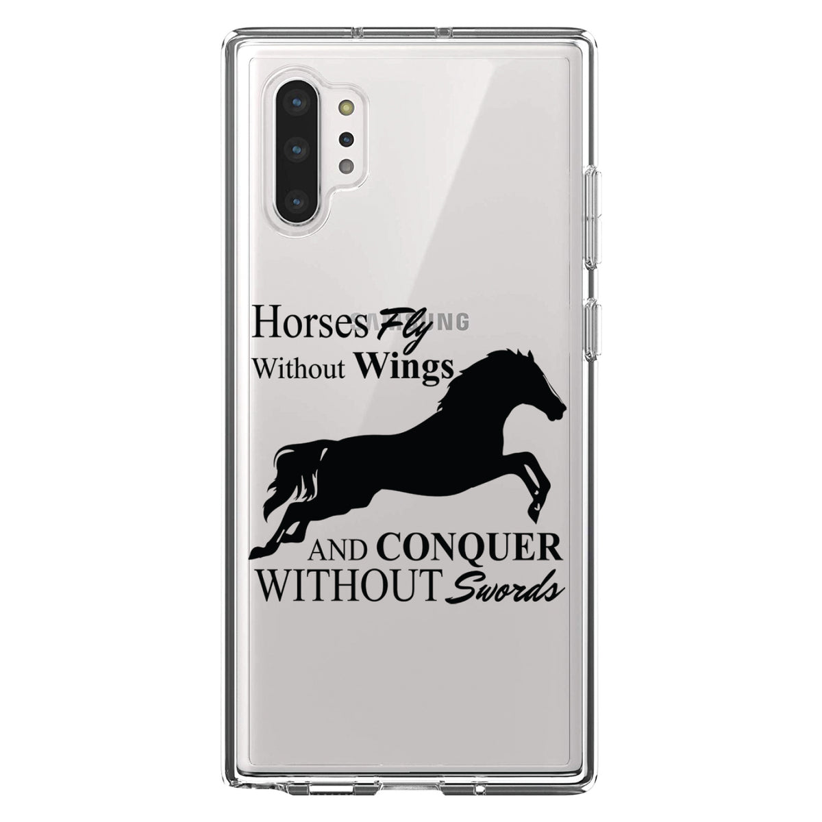 Horses Fly Without Wings Clear Shockproof iPhone Case, view 10