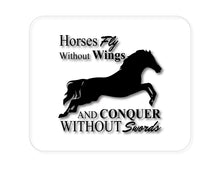 DistinctInk Custom Foam Rubber Mouse Pad - 1/4" Thick - Horses Fly Without Wings