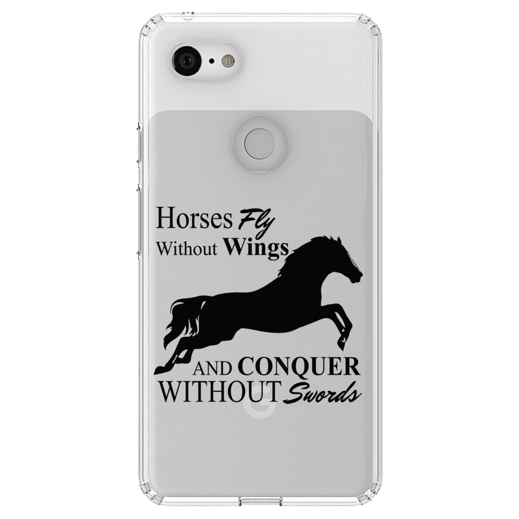 Horses Fly Without Wings Clear Shockproof iPhone Case, view 22