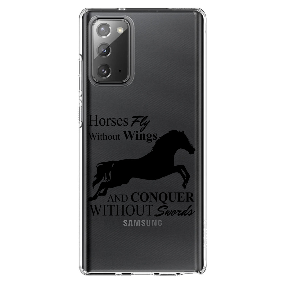 Horses Fly Without Wings Clear Shockproof iPhone Case, view 8