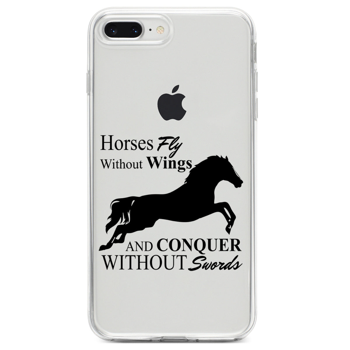 Horses Fly Without Wings Clear Shockproof iPhone Case, view 6